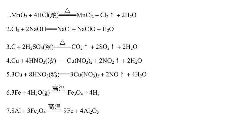 第一篇（九）回扣基础   排查考点 20个重要无机化学方程式归纳课件PPT第2页