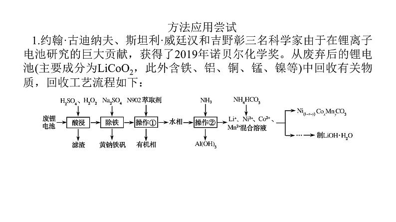 2022届高三化学二轮总复习 强化特训微专题 微专题 工艺流程图综合题课件06