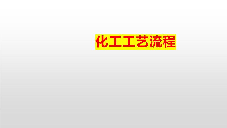 2022届高三化学一轮复习  化工工艺流程专题 课件第1页