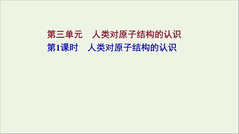 2021_2022学年新教材高中化学专题2研究物质的基本方法第三单元第1课时人类对原子结构的认识课件苏教版必修1第1页