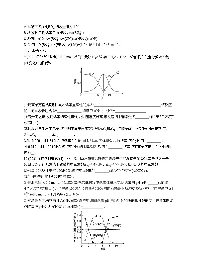 人教版新高考化学二轮复习训练题--水溶液中的离子平衡第3页