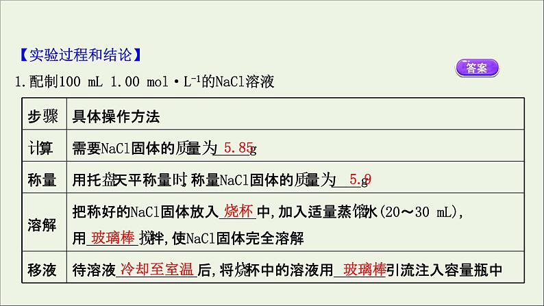 浙江专用2021_2022学年新教材高中化学实验活动1配制一定物质的量浓度的溶液课件新人教版必修第一册第3页