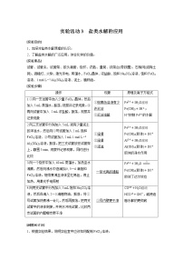 人教版 (2019)选择性必修1实验活动3 盐类水解的应用学案设计