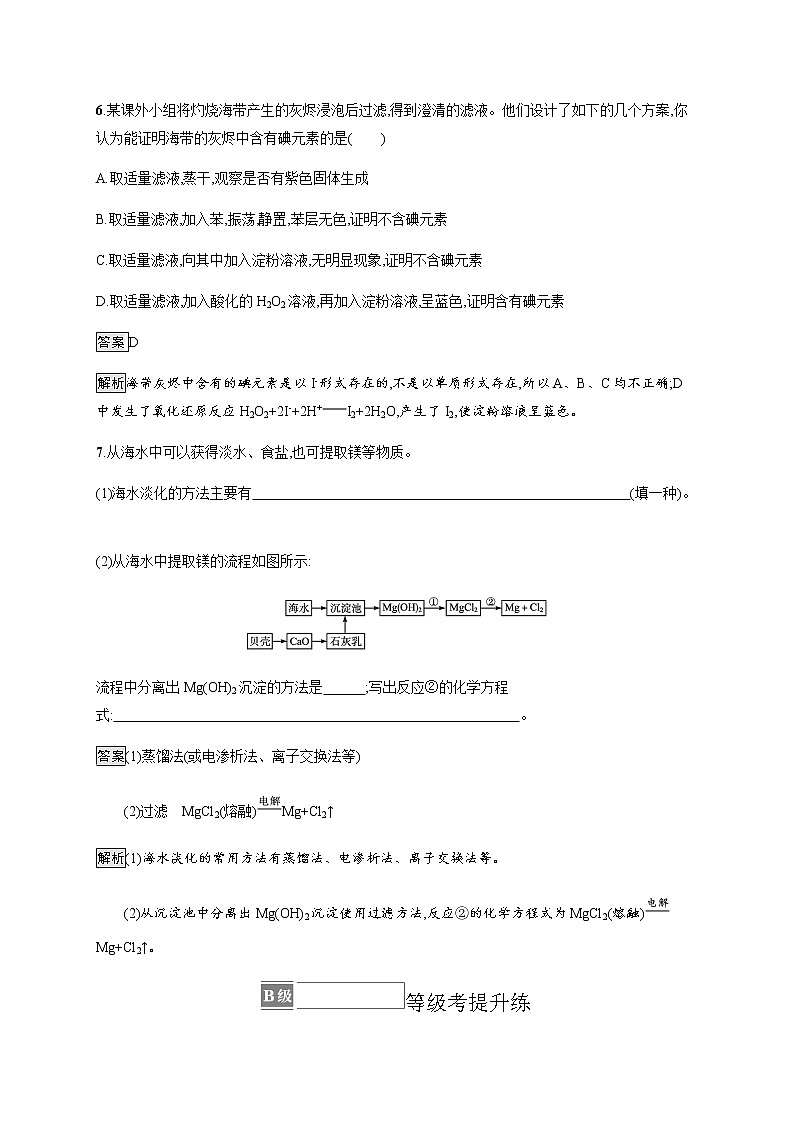 高中化学人教版（2019）必修二 第八章　第一节　第2课时　海水资源的开发利用课件PPT03