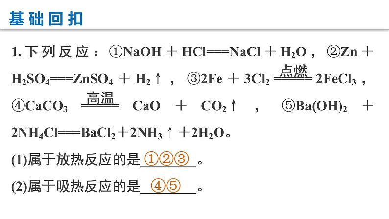 【考前三个月】2022届高考化学（2019新人教版）考前专题复习课件：专题3 反应热与盖斯定律应用04