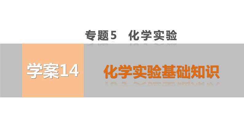 【考前三个月】2022届高考化学（2019新人教版）考前专题复习课件：专题5 化学实验基础知识第1页