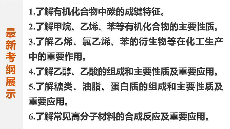 【考前三个月】2022届高考化学（2019新人教版）考前专题复习课件：专题4 常见有机化合物及其应用第2页