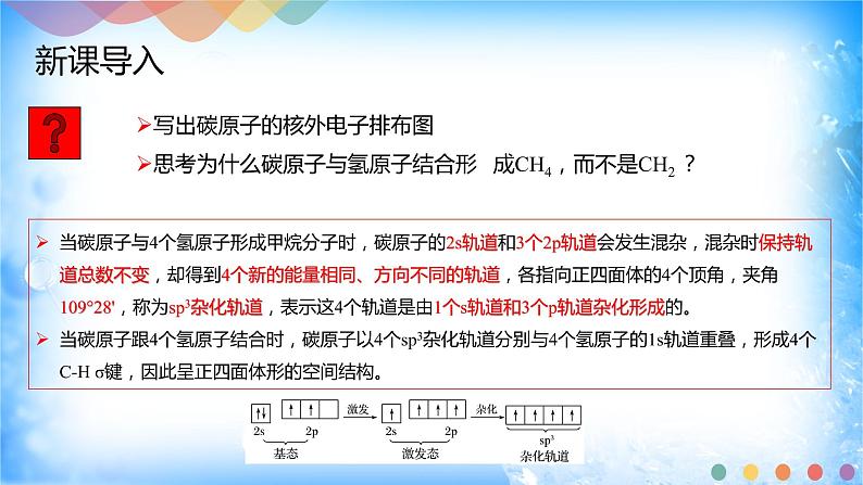 2.2.2 杂化轨道理论简介-2021-2022学年高二化学选择性必修二+同步精品课件+教学设计+学案+同步习题（有答案）02