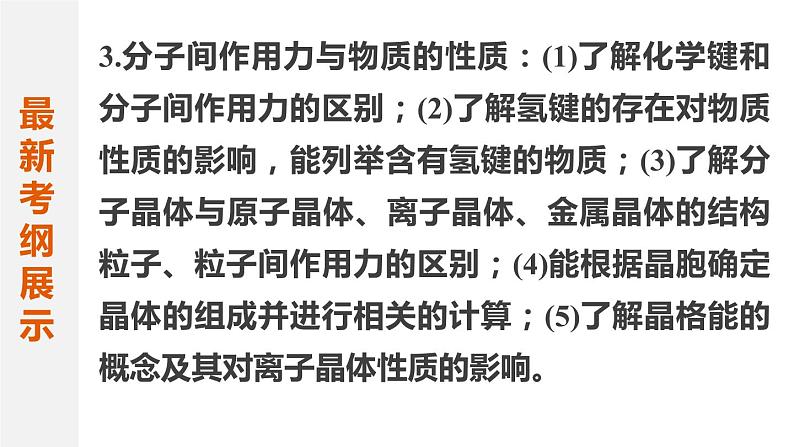 【考前三个月】2022届高考化学（2019新人教版）考前专题复习课件：专题6 物质结构与性质第4页