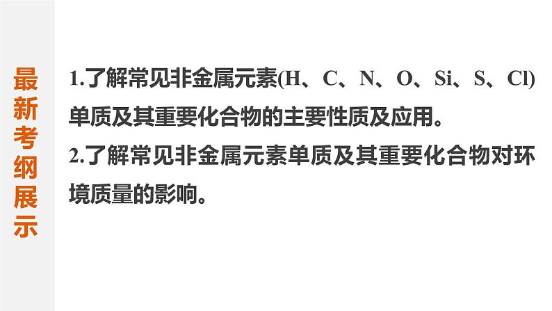 【考前三个月】2022届高考化学（2019新人教版）考前专题复习课件：专题4 常见非金属元素及其化合物第2页