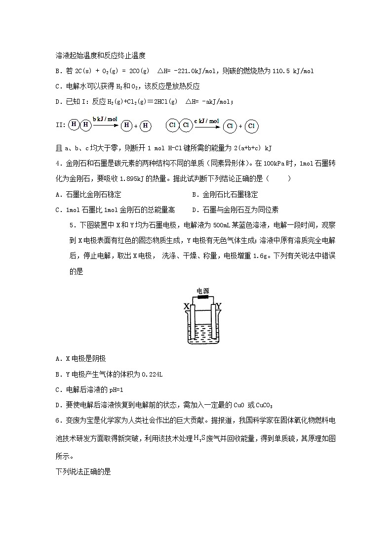 2021_2022学年高中化学第一章化学反应与能量转化单元过关检测四含解析鲁教版选择性必修1第2页