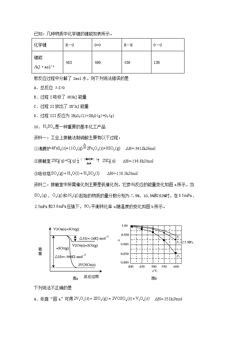 2021_2022学年高中化学第一章化学反应与能量转化化学反应中能量及物质的转化利用五练习含解析鲁教版选择性必修1第3页