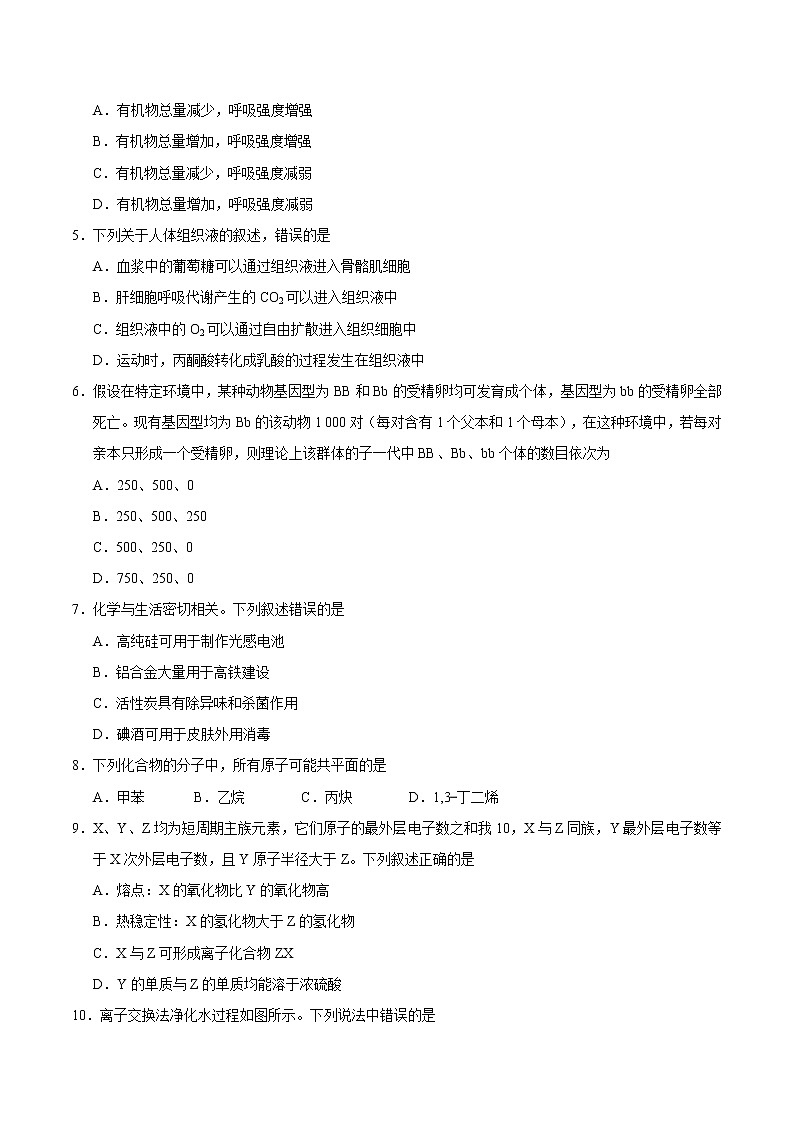 【全国Ⅲ卷】2019年高等学校招生全国统一考试理综试题（含答案）第2页