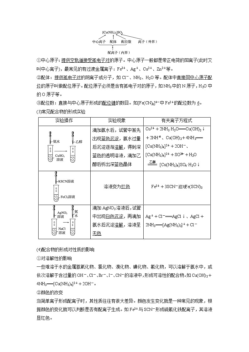 2022年高中化学新人教版选择性必修2 第三章 第4节 配合物与超分子 学案第2页