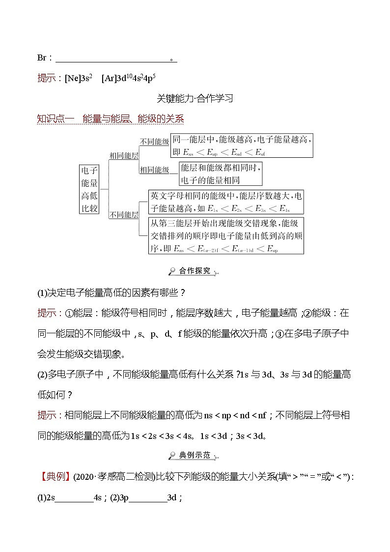 2021-2022学年高中化学新人教版选择性必修2 第1章 第1节原子结构第2课时 学案第3页