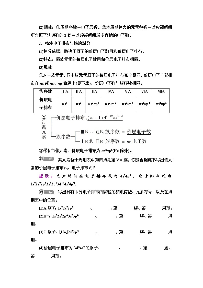 2021-2022学年高中化学新人教版选择性必修2 第1章第2节原子结构与元素的性质第1课时 学案02