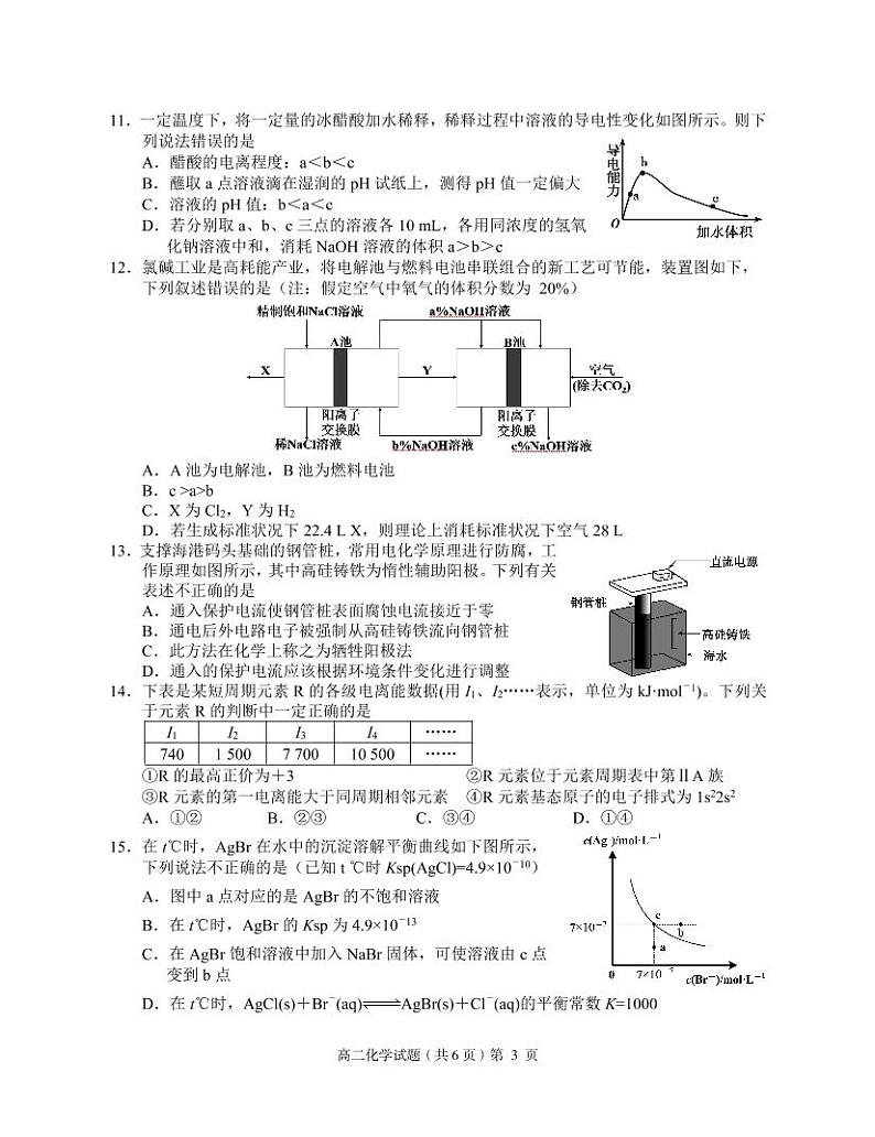 2021-2022学年湖北省荆门市高二上学期期末质量检测化学试题（PDF版）03