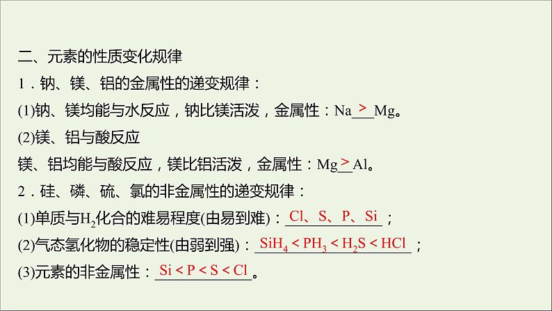 2021_2022学年高中化学专题5微观结构与物质的多样性第一单元第1课时元素周期律课件苏教版必修107