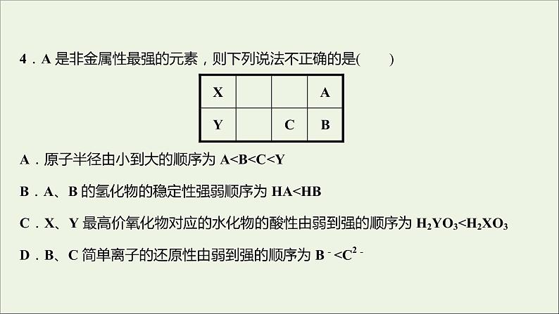 2021_2022学年高中化学专题5微观结构与物质的多样性第一单元第3课时元素周期表的应用课时练课件苏教版必修108