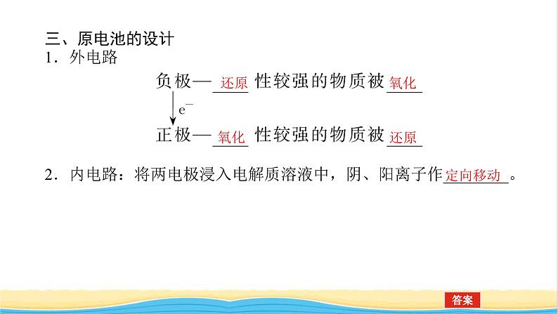 高中化学专题1化学反应与能量变化2.1原电池的工作原理课件苏教版选择性必修1第8页