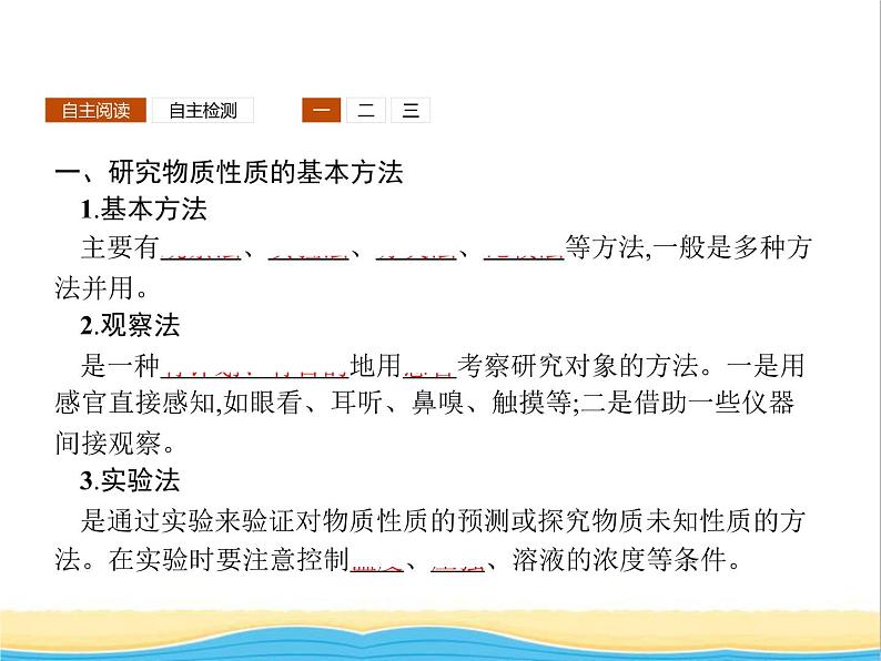 高中化学第1章认识化学科学第2节第1课时研究物质性质的基本方法课件鲁科版必修1第3页