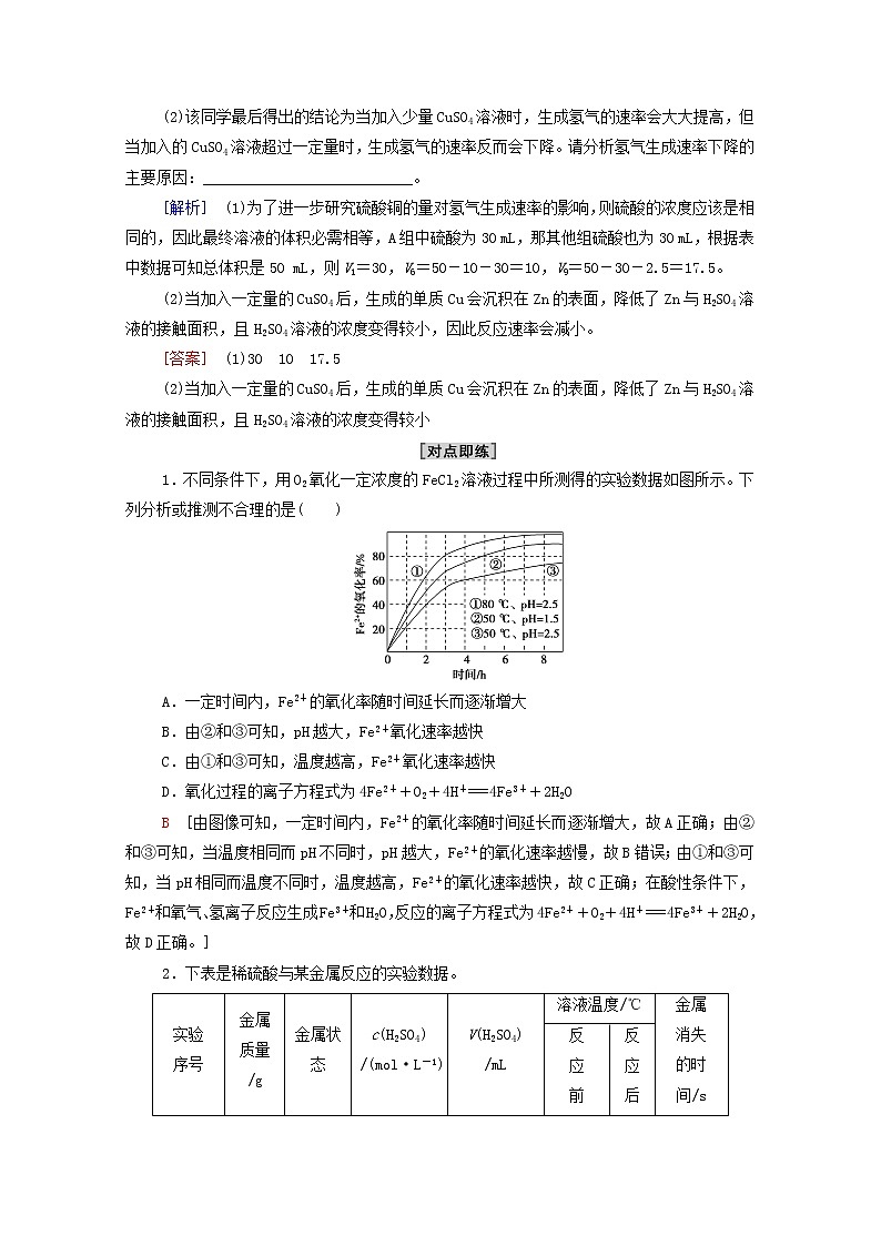 2021_2022学年新教材高中化学第6章化学反应与能量第2节能力课时4反应条件的调控与速率平衡的有关计算学案新人教版必修第二册第2页