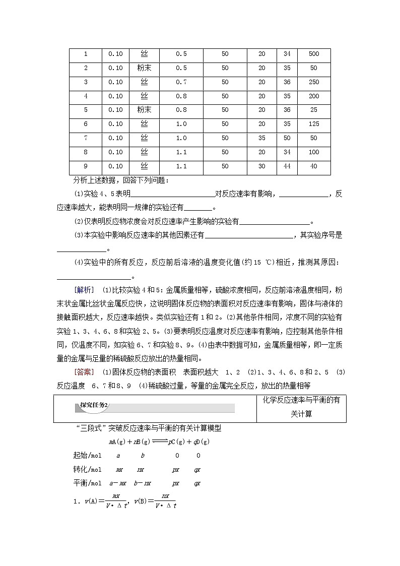 2021_2022学年新教材高中化学第6章化学反应与能量第2节能力课时4反应条件的调控与速率平衡的有关计算学案新人教版必修第二册第3页