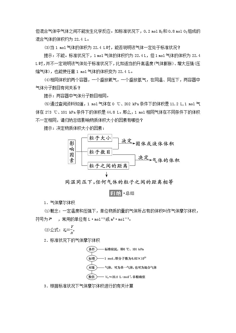 2021_2022年新教材高中化学第一章认识化学科学第3节第2课时气体摩尔体积学案鲁科版必修第一册02