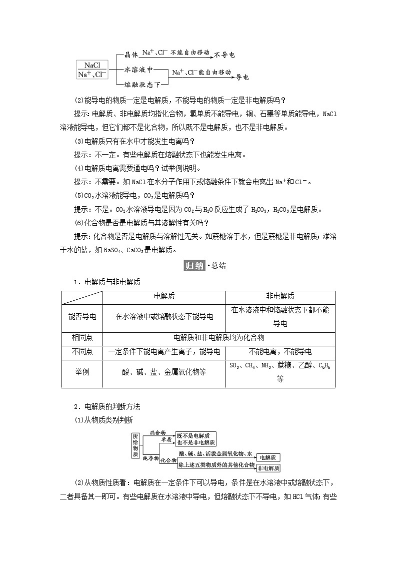 2021_2022年新教材高中化学第二章元素与物质世界第2节第1课时电解质的电离学案鲁科版必修第一册02