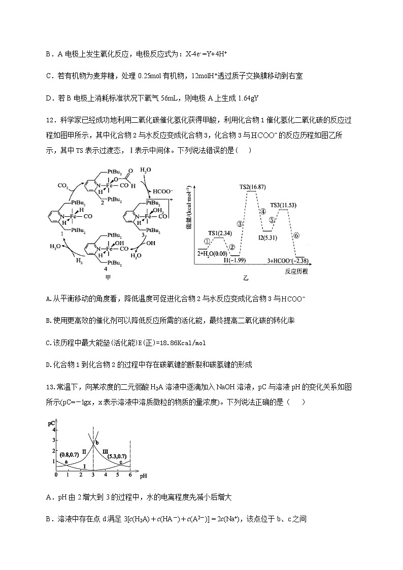 甘肃省金昌市2021-2022学年高三上学期第一次联考理科综合化学试题（含答案）第3页