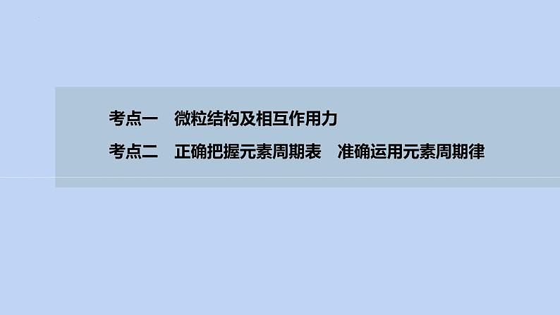 2022届高三化学高考二轮备考专题4物质结构元素周期律课件03