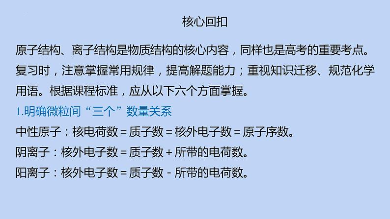 2022届高三化学高考二轮备考专题4物质结构元素周期律课件05