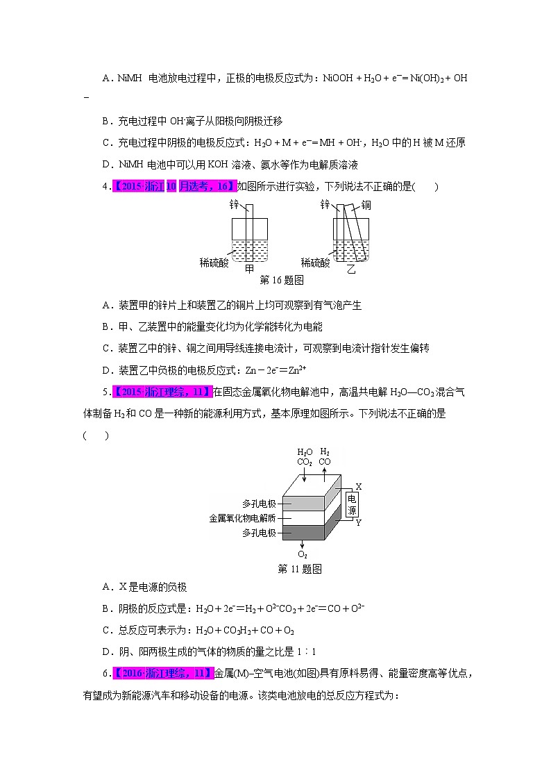专题11  电化学（原卷版）第2页