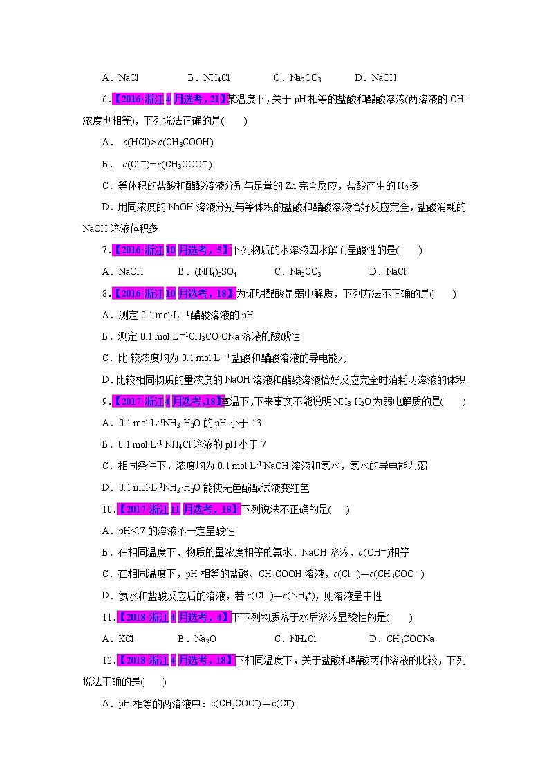 专题14  水溶液中的离子平衡（原卷版）第2页