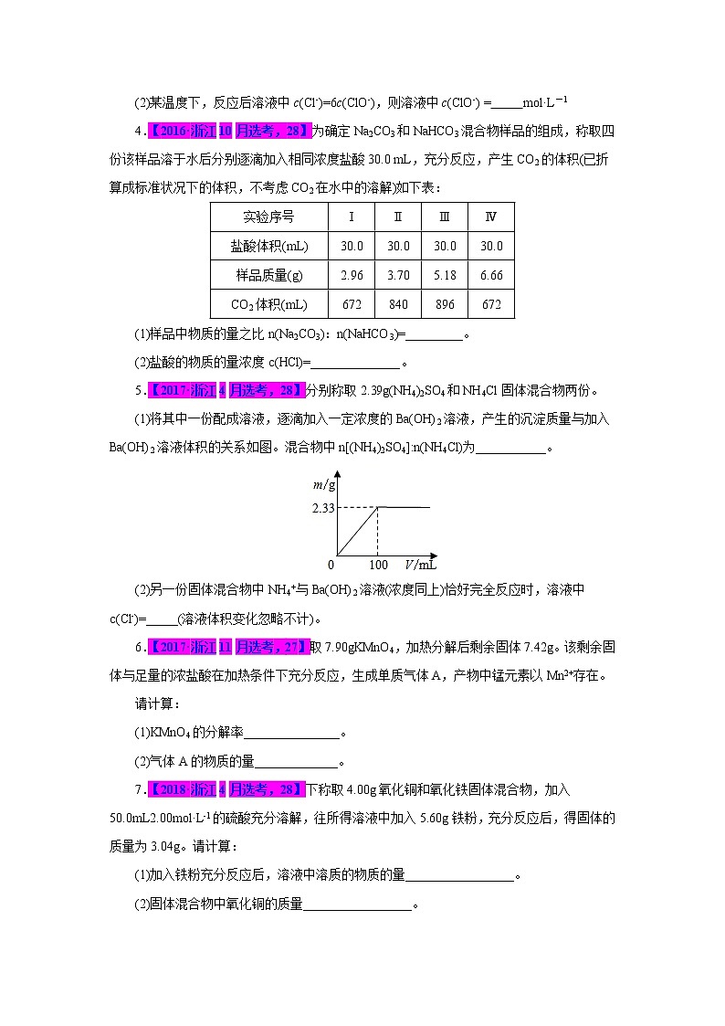 专题18  化学计算（原卷版）第2页