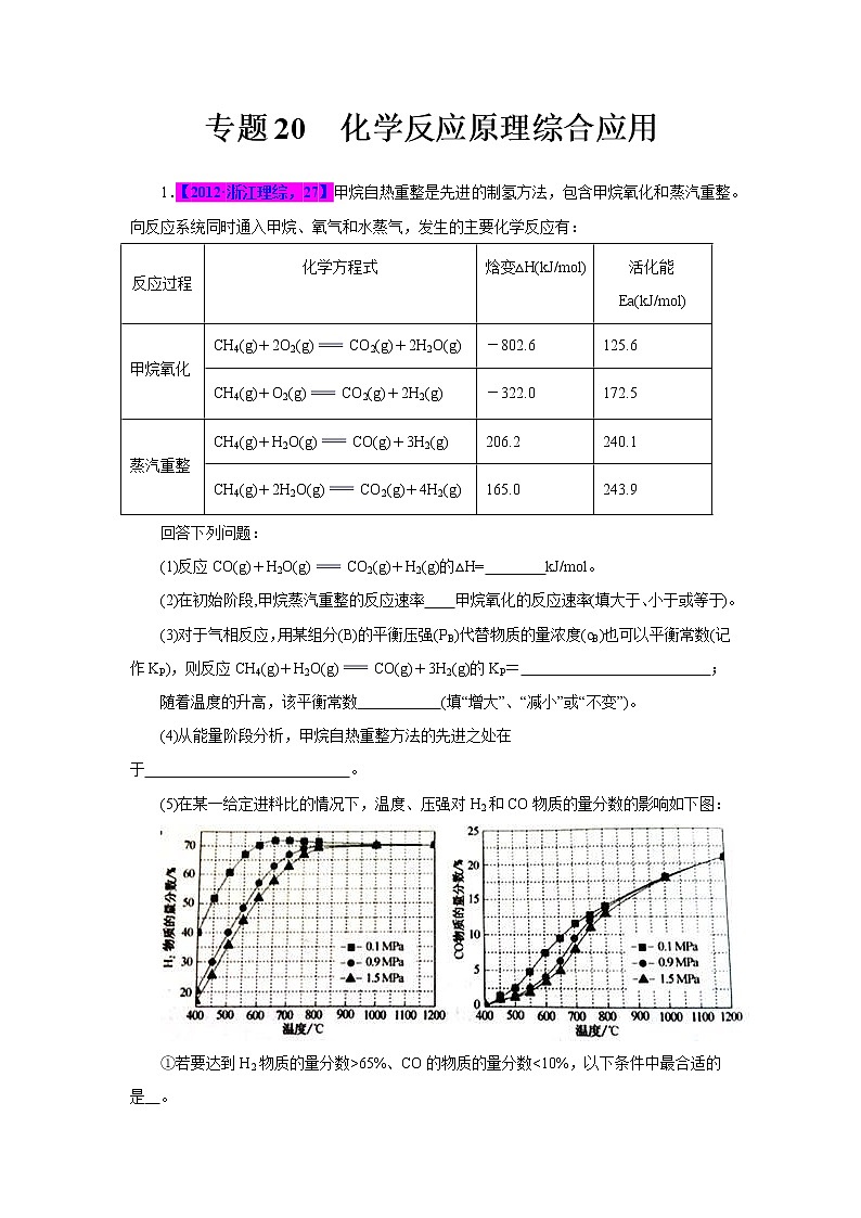 专题20  化学反应原理综合应用（解析版）第1页