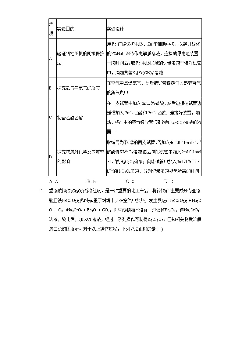 2022年湖南省六校高考化学联考试卷02