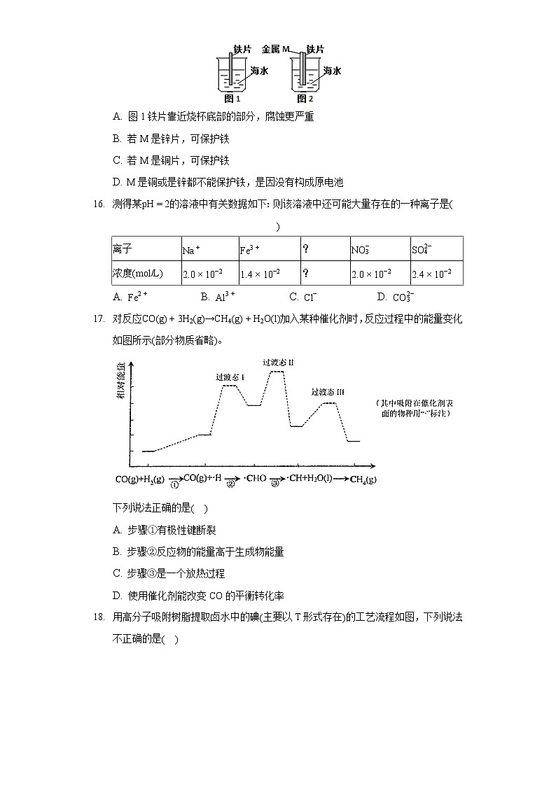 2020-2021学年上海市华师大三附中高三（下）第一次月考化学试卷第3页