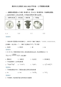 2022重庆九龙坡区高一上学期期末教育质量全面监测考试化学试题含答案