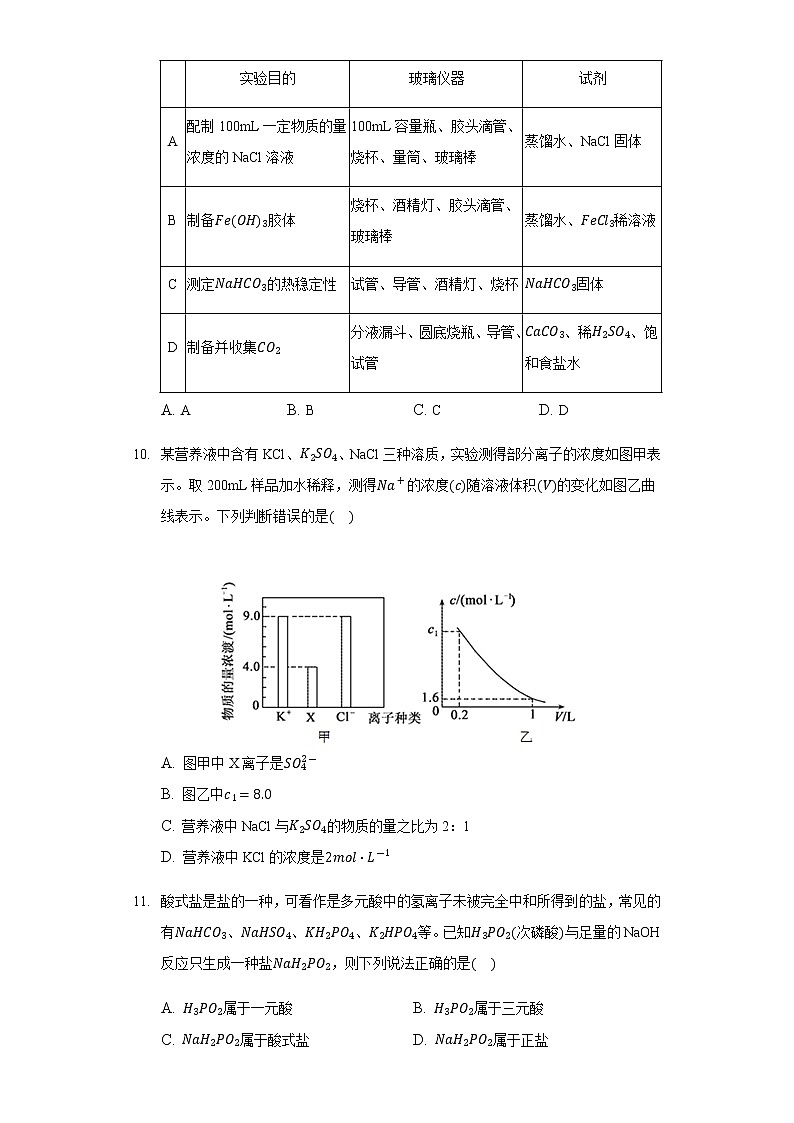 2021-2022学年河北武强中学高一月考化学试卷含答案第3页