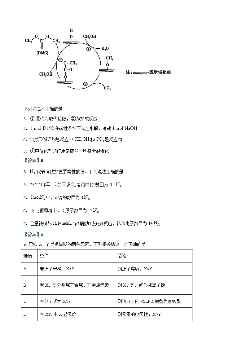 2022届天津市市区重点中学高三下学期一模联考化学试题含答案第3页
