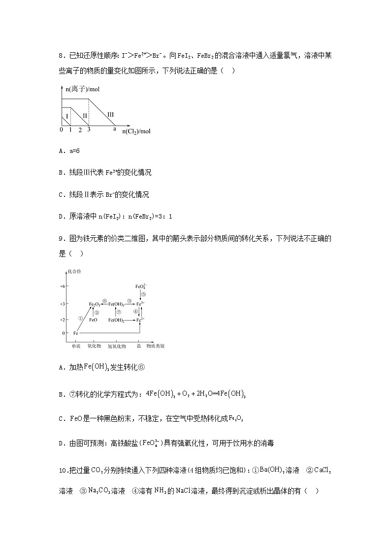 2021-2022学年黑龙江省鹤岗市第一中学高一上学期期末考试化学试题含答案03
