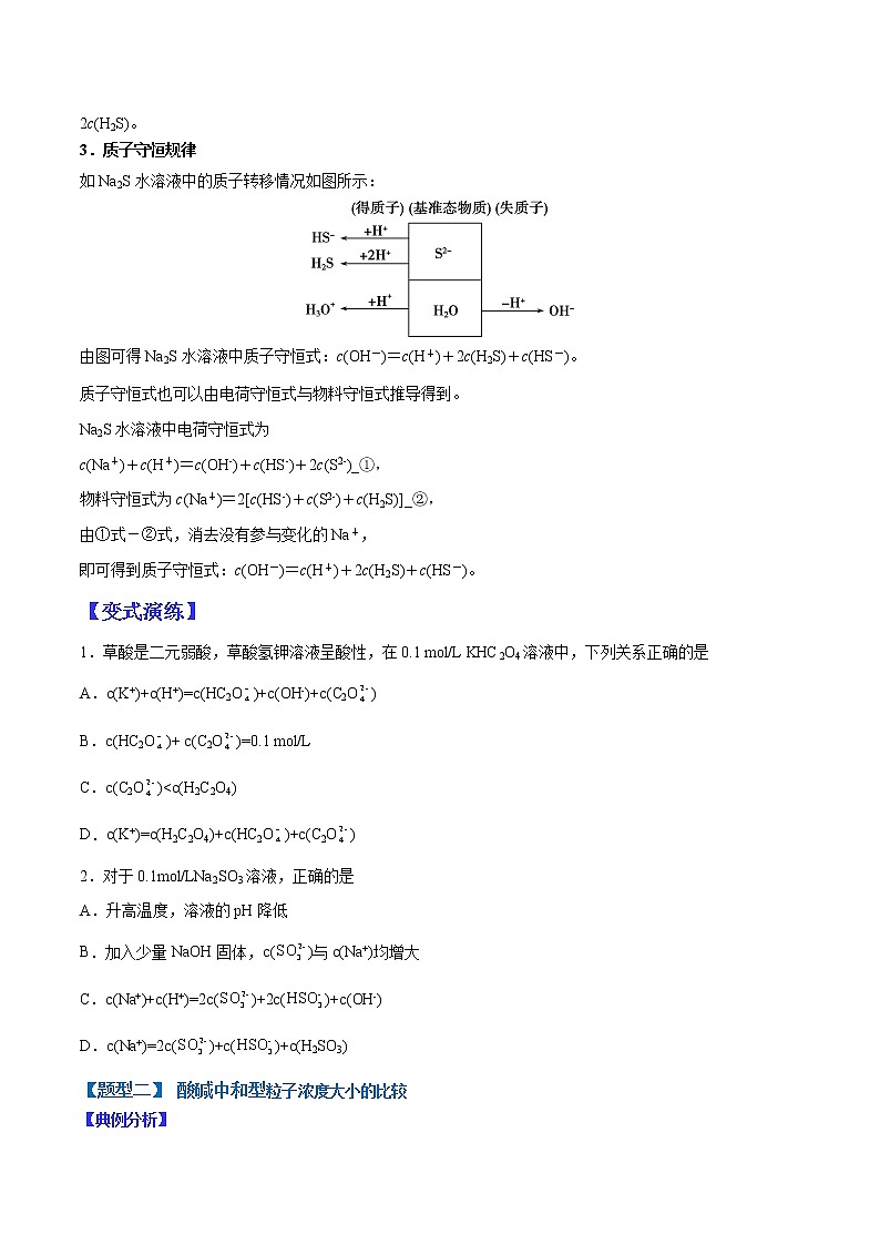 （全国通用）高考化学二轮热点题型归纳与变式演练 专题20  用守恒思想破解溶液中粒子浓度大小的比较（原卷版）第2页