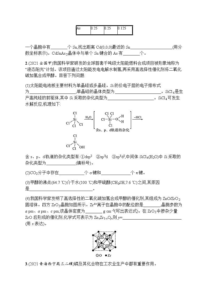 苏教版（2019）高考一轮复习考点规范练33　晶体结构与性质02