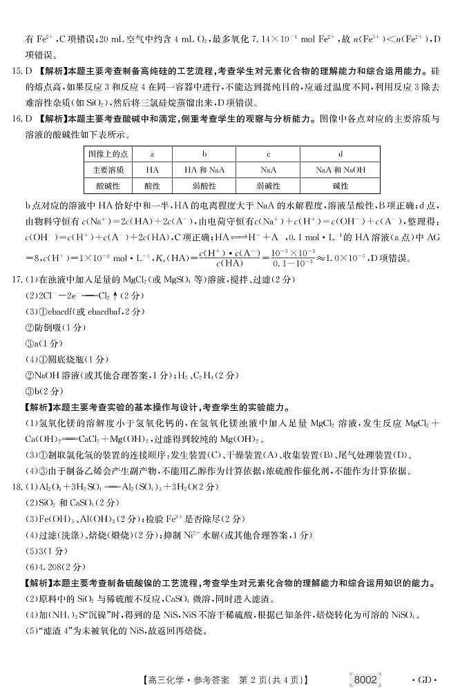 化学8002C广东答案第2页