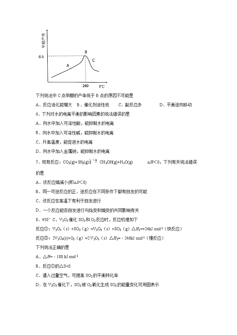 吉安一中2021-2022学年度上学期周考（二）高二化学试卷第2页
