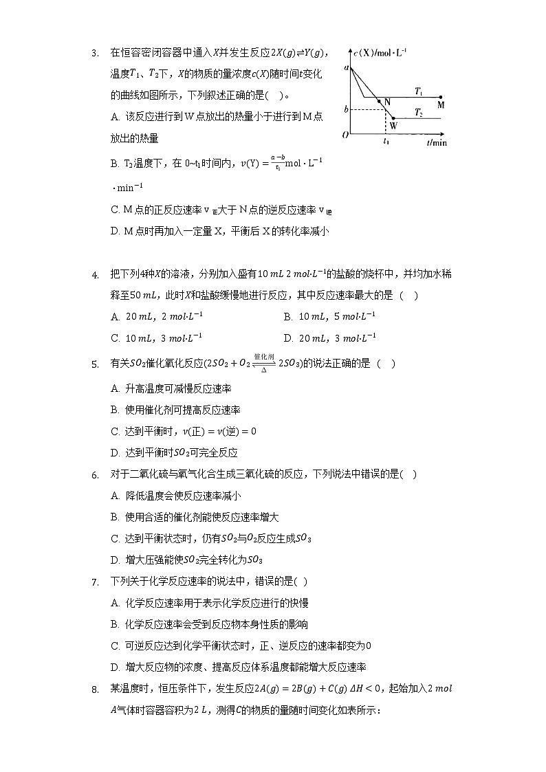6.2化学反应的速率与限度  同步练习人教版（2019）高中化学必修第二册02