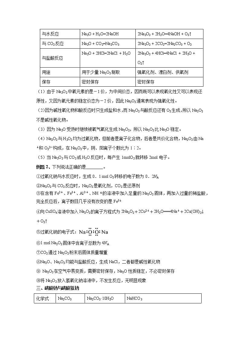 第5讲 钠及其化合物-2022年高考化学一轮复习名师精讲练03