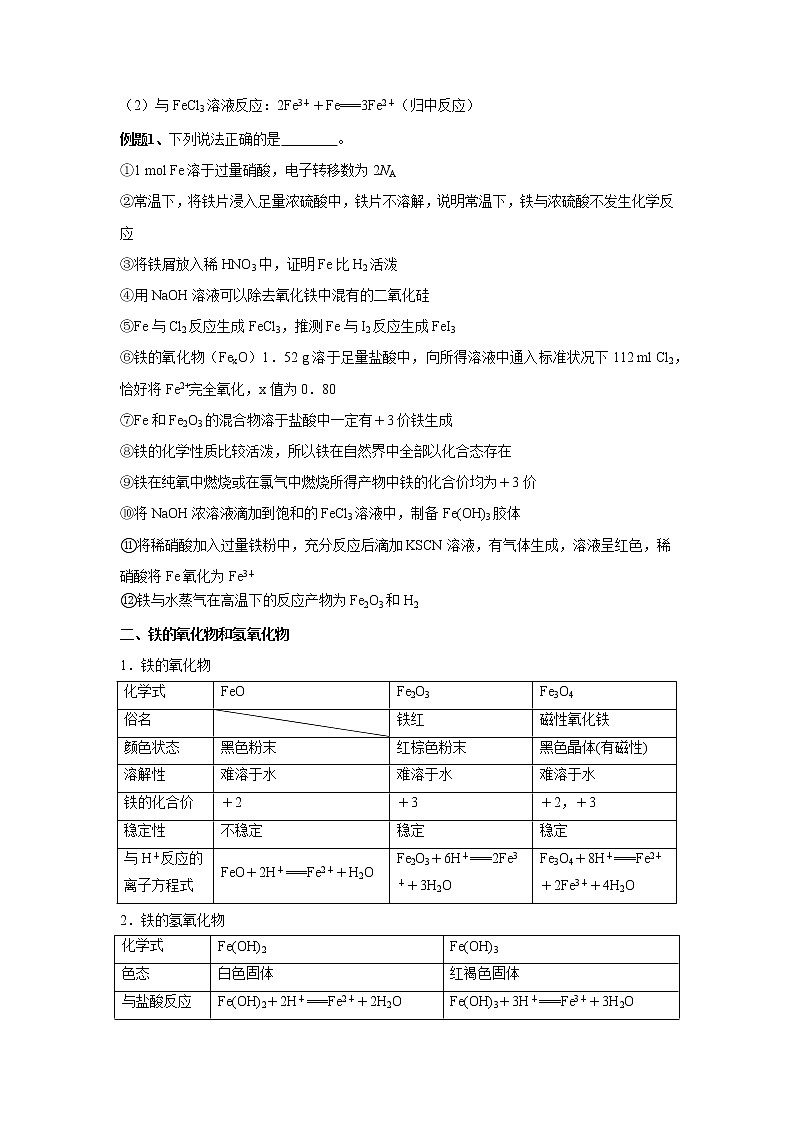 第7讲 铁及其化合物-2022年高考化学一轮复习名师精讲练第2页