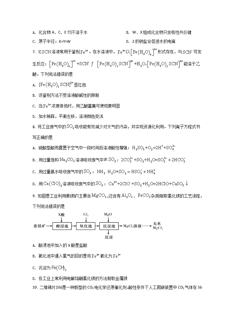2022长沙湖南师大附中高三下学期第七次月考化学试题含答案第3页